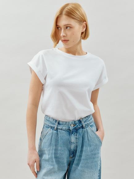 Albaray Roll Back Cuff T-Shirt, White