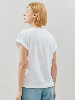 Albaray Roll Back Cuff T-Shirt - view 2, White