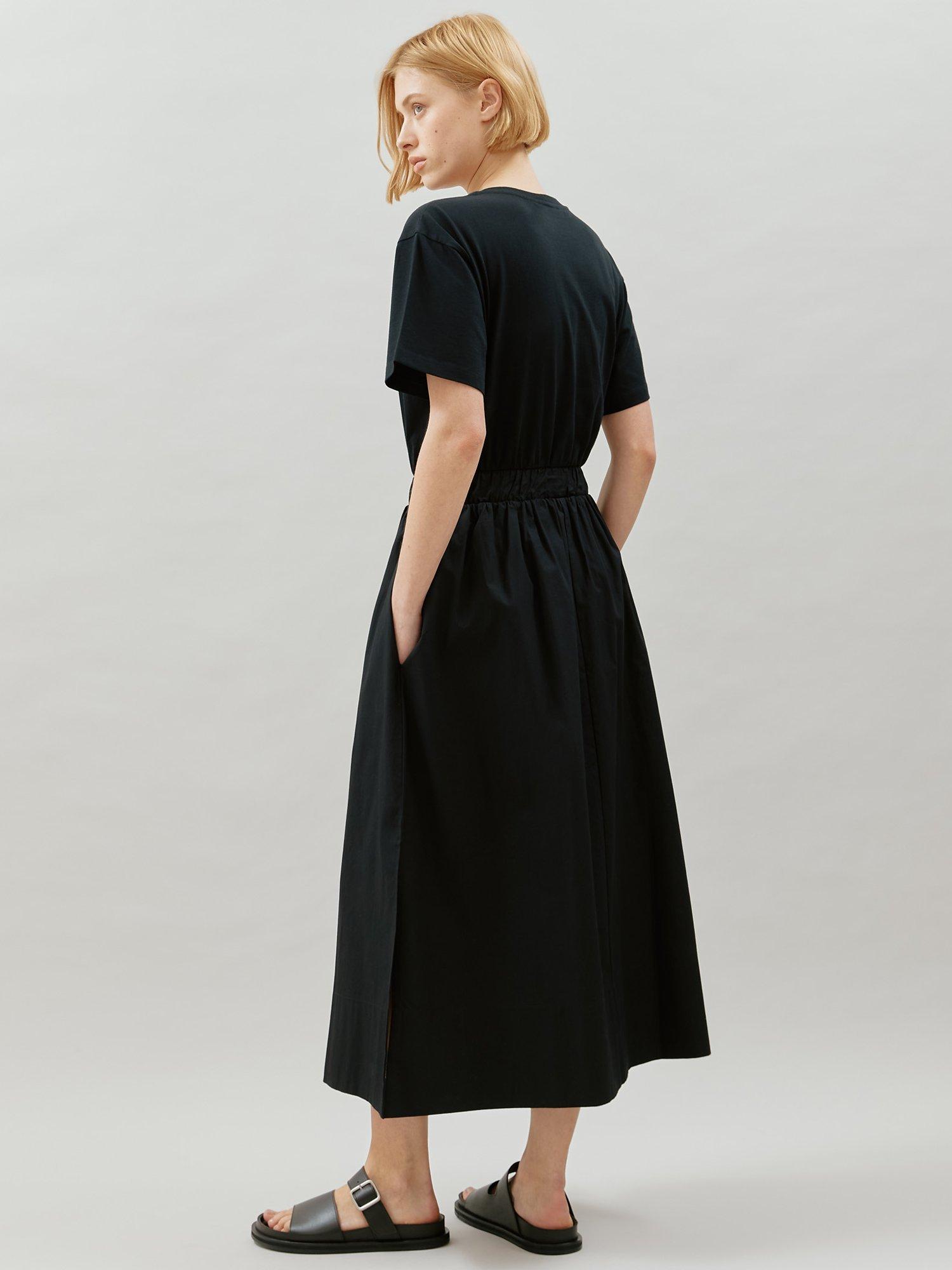 Product image 2 of 6, which shows Albaray T-Shirt Midi Dress, Black, 10
