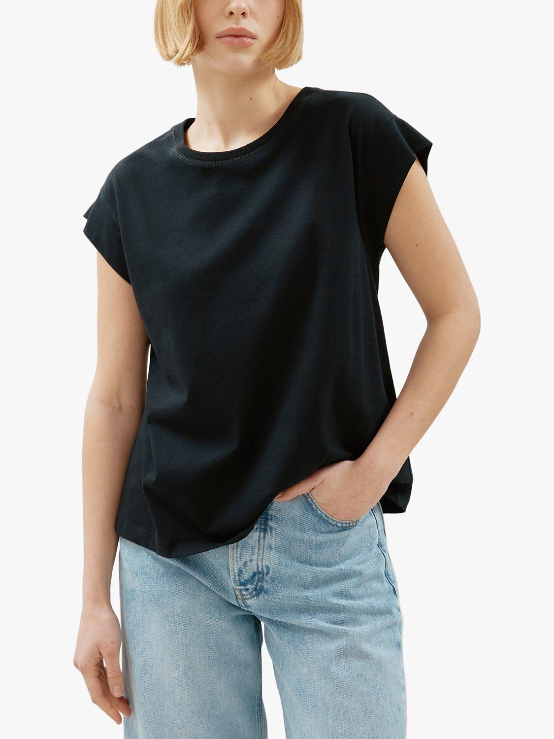 Albaray Extended Shoulder T-Shirt, Black