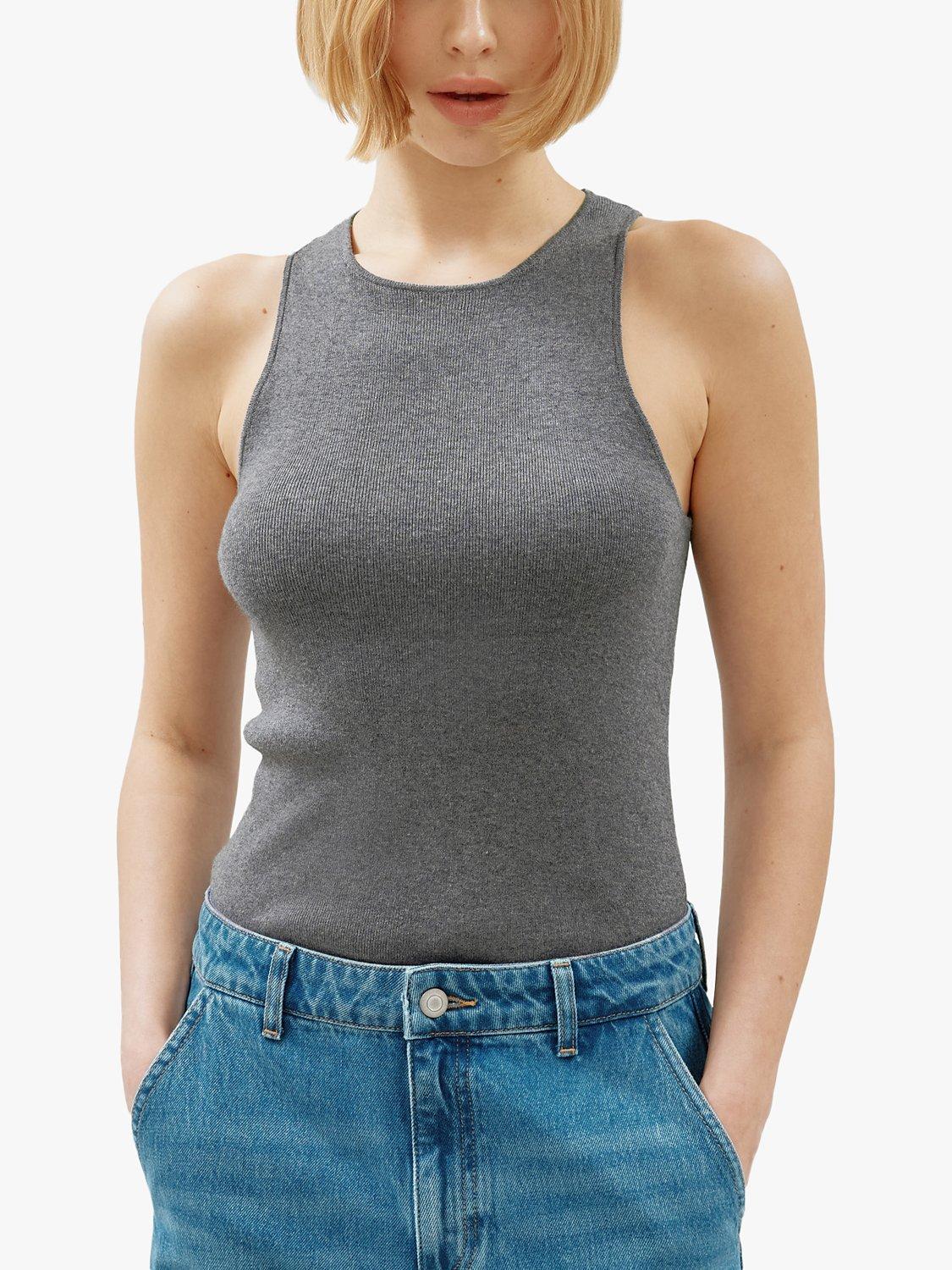 Albaray Silk Blend Tank Top, Grey