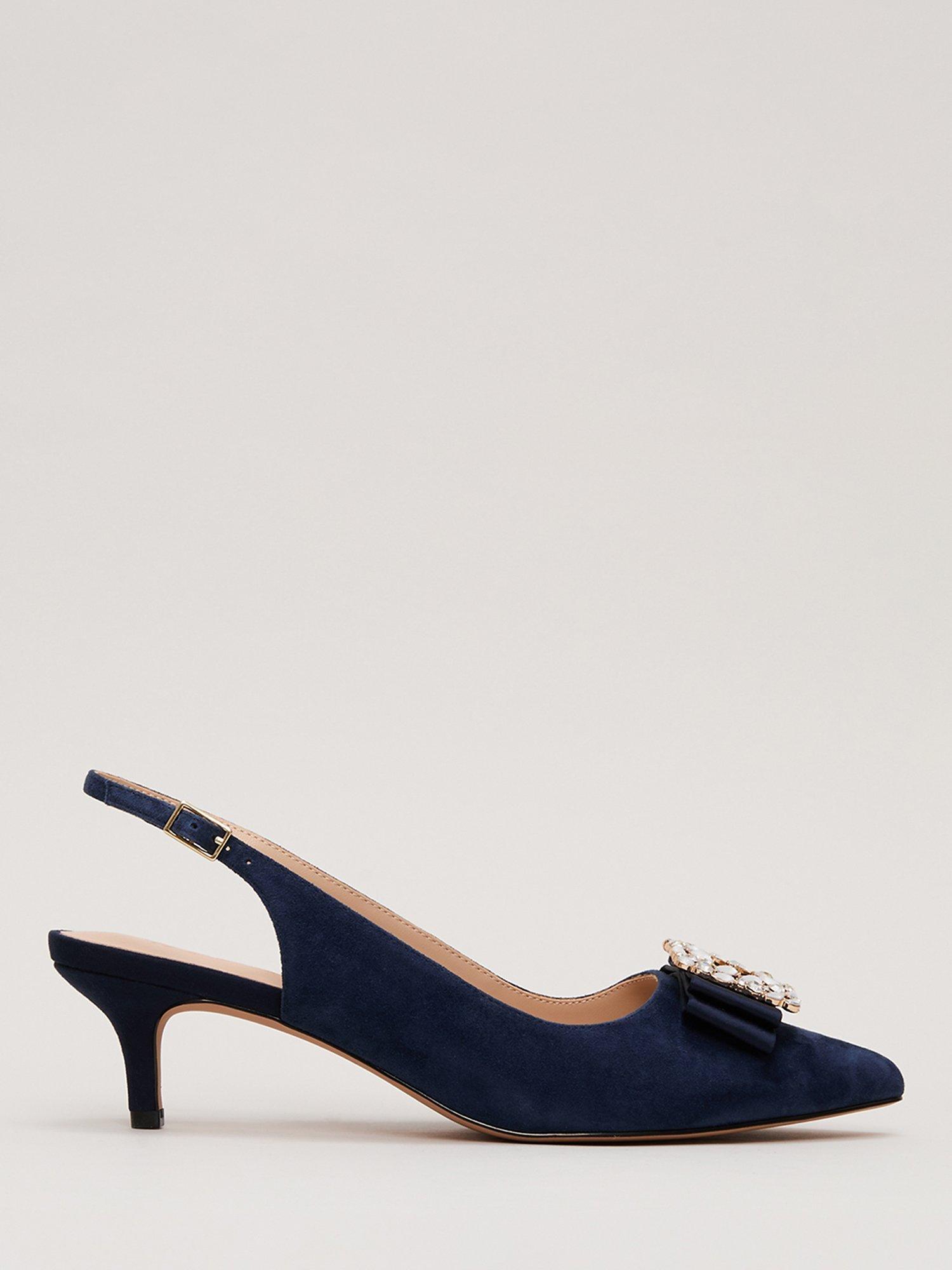 Navy kitten heels online