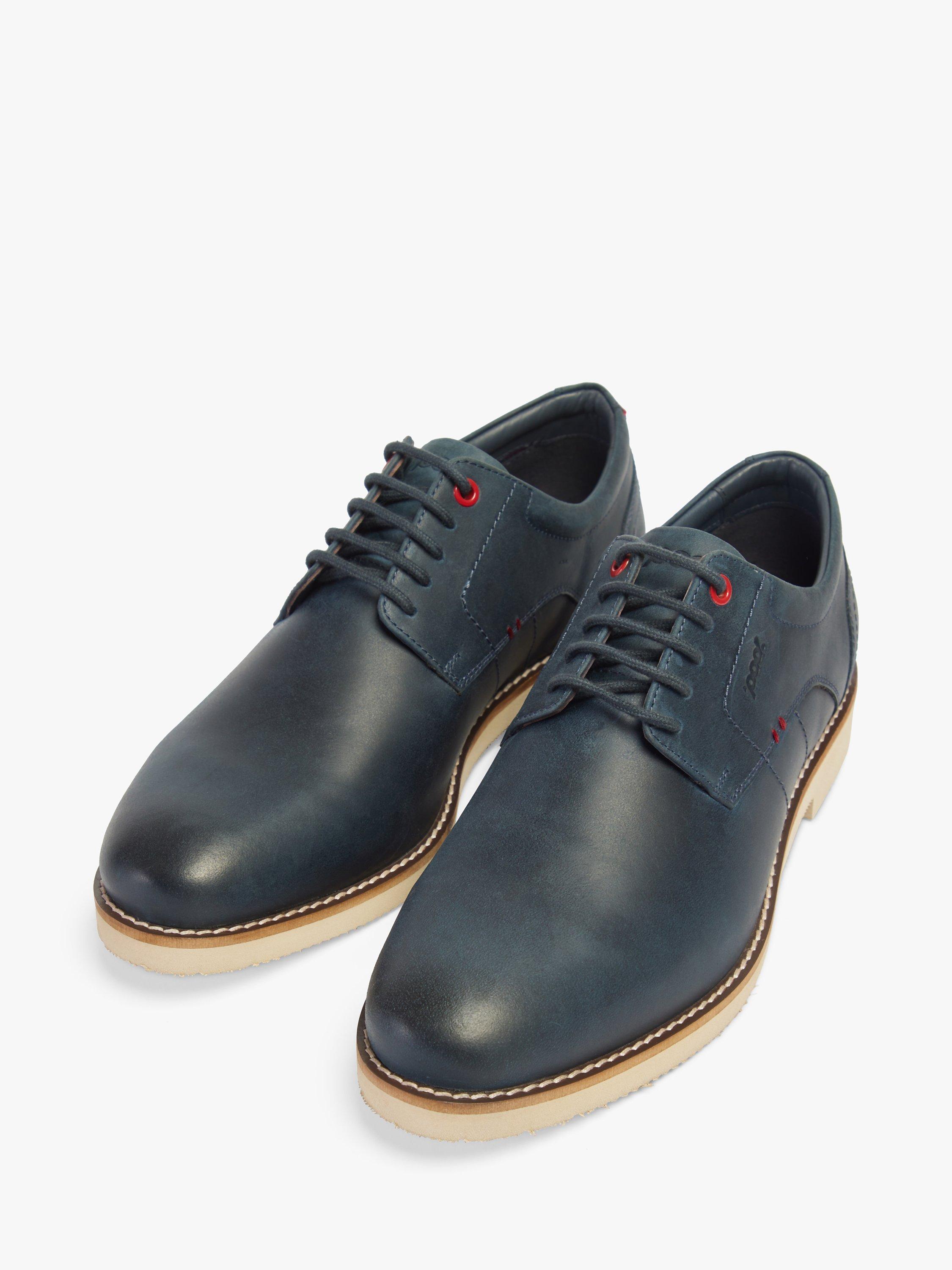 Pod Hampton Leather Lace Up Shoes, Navy 