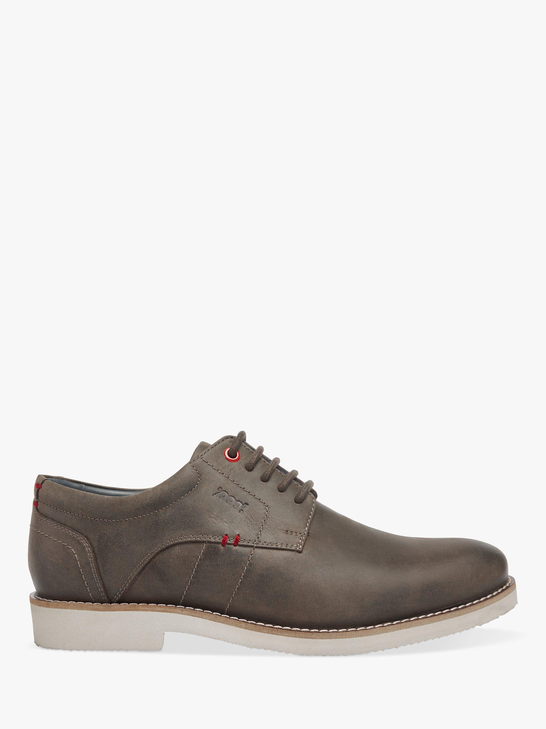 Pod Hampton Leather Lace Up Shoes, Grey