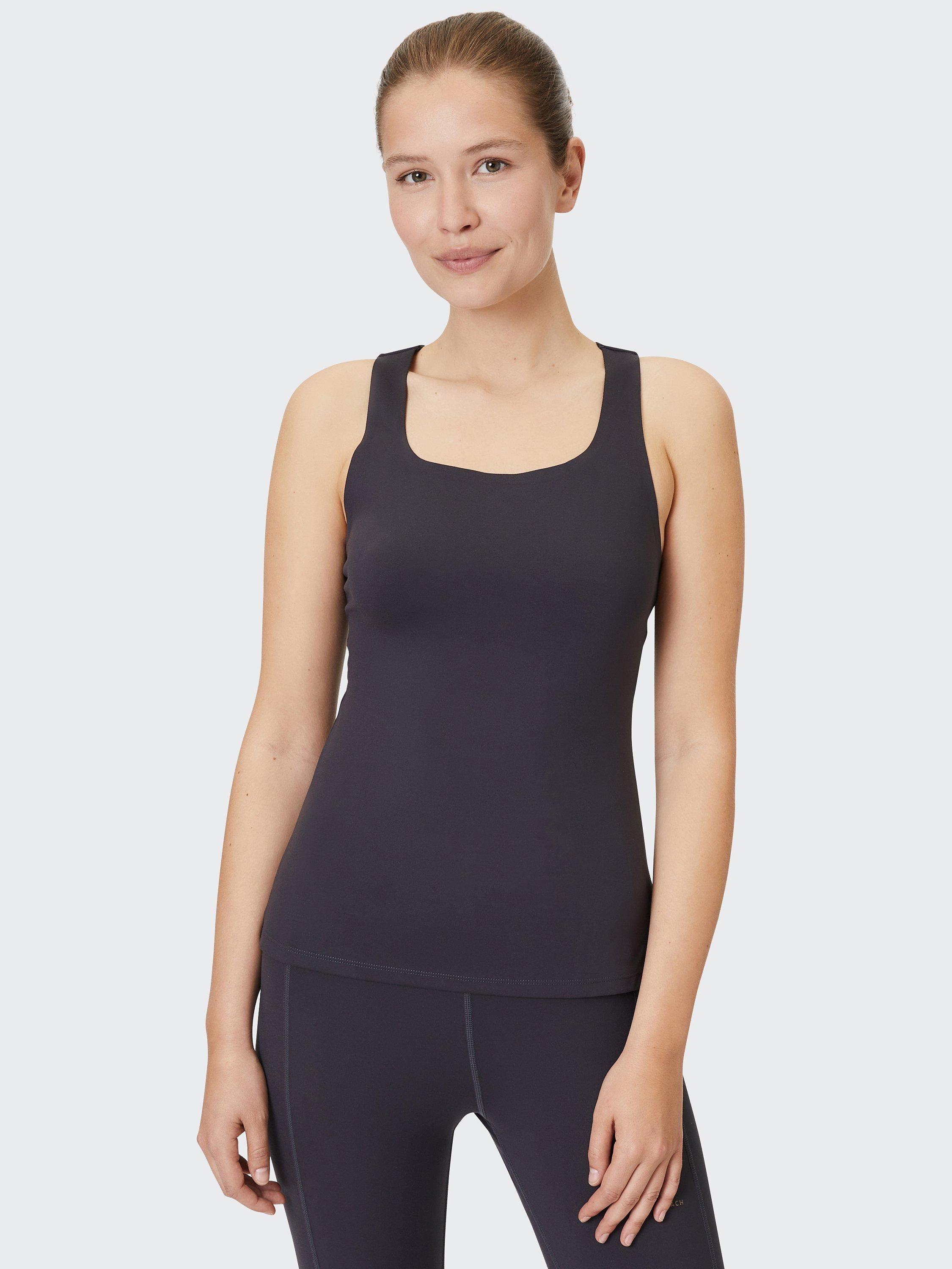 Product image 1 of 7, which shows Venice Beach Chantria Gym Vest, Black Charcoal, XS