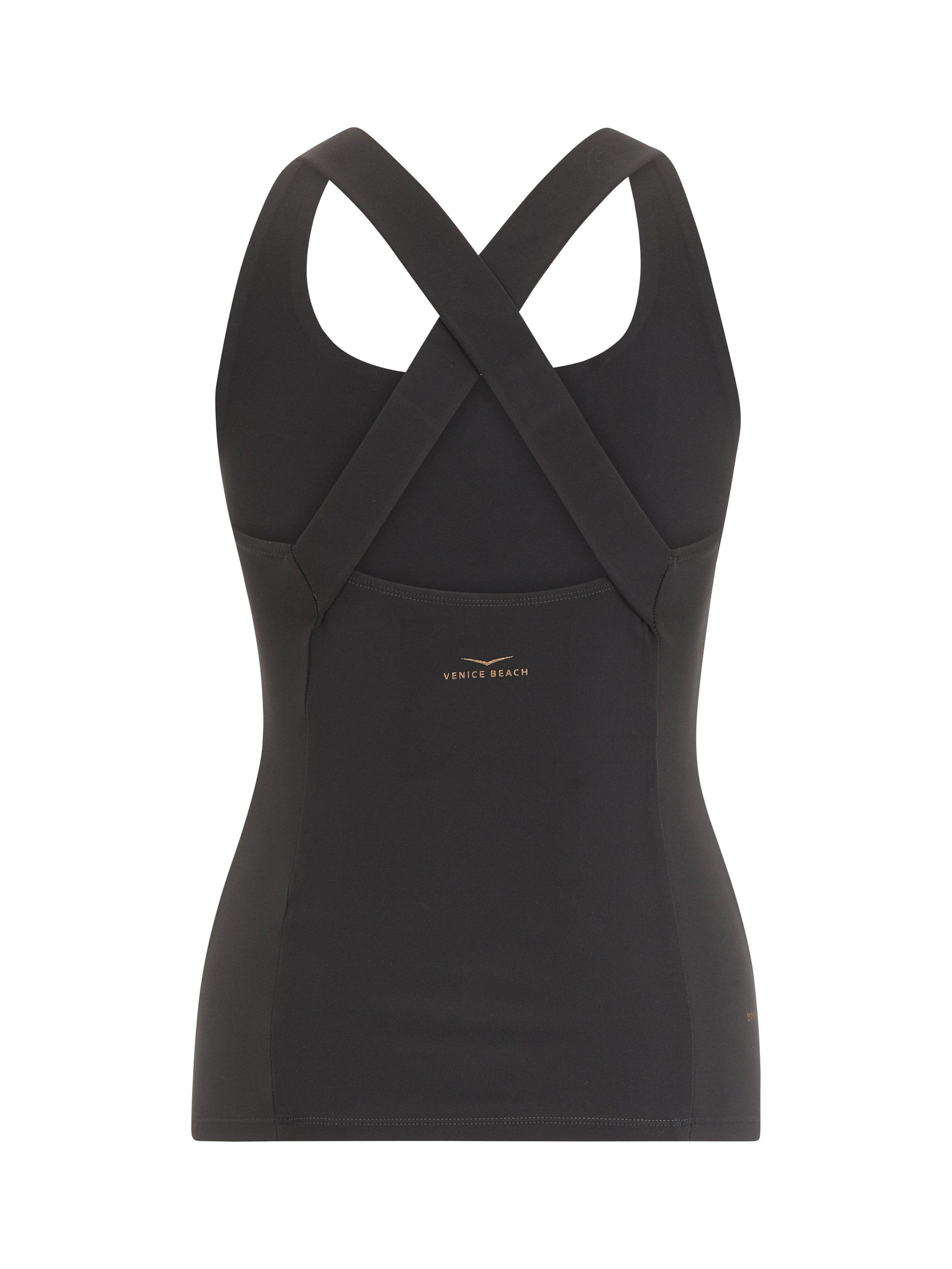 Product image 5 of 7, which shows Venice Beach Chantria Gym Vest, Black Charcoal, XS