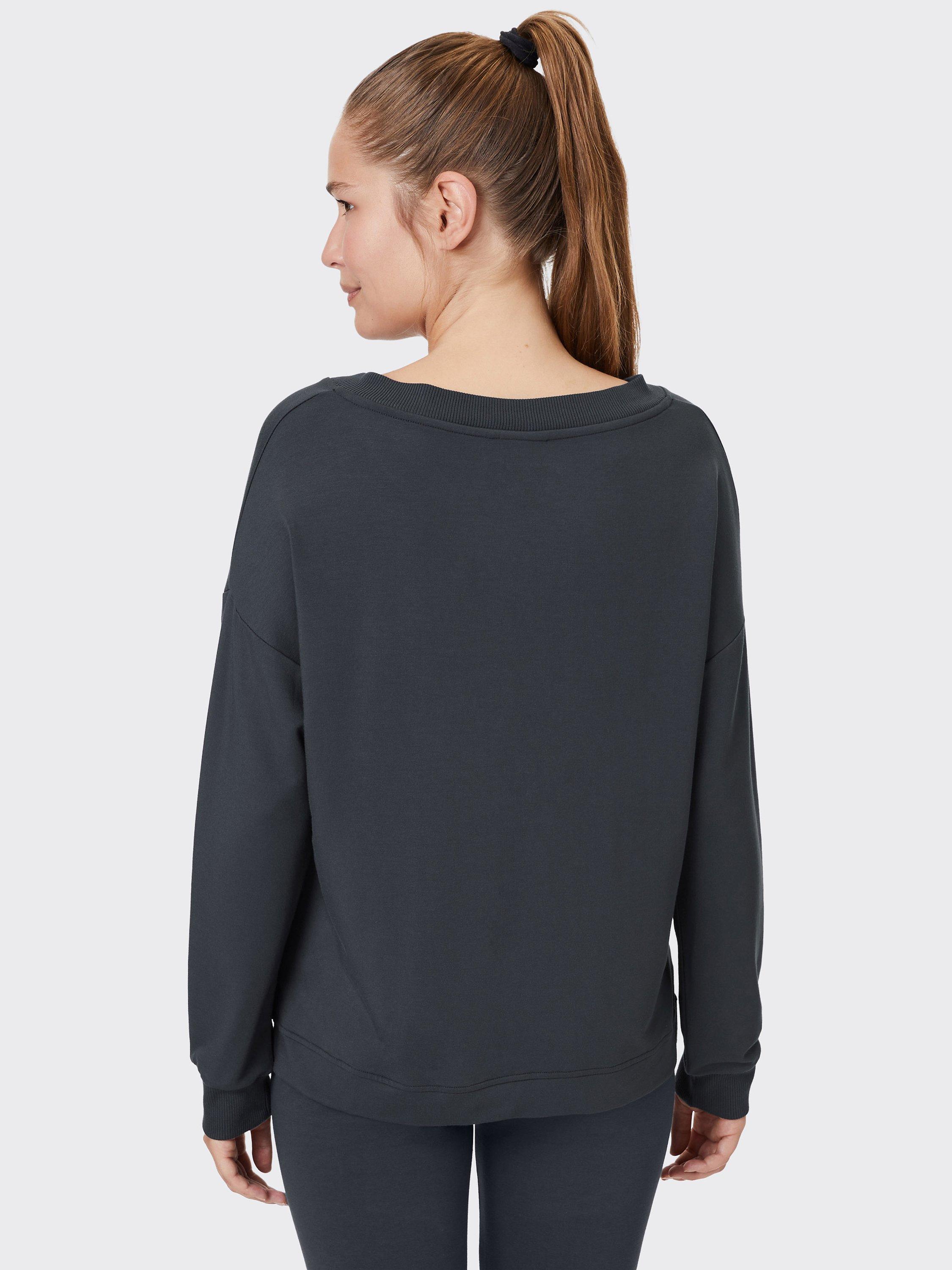 Product image 2 of 7, which shows Venice Beach Maliya V-Neck Sweatshirt, Black Charcoal, XS