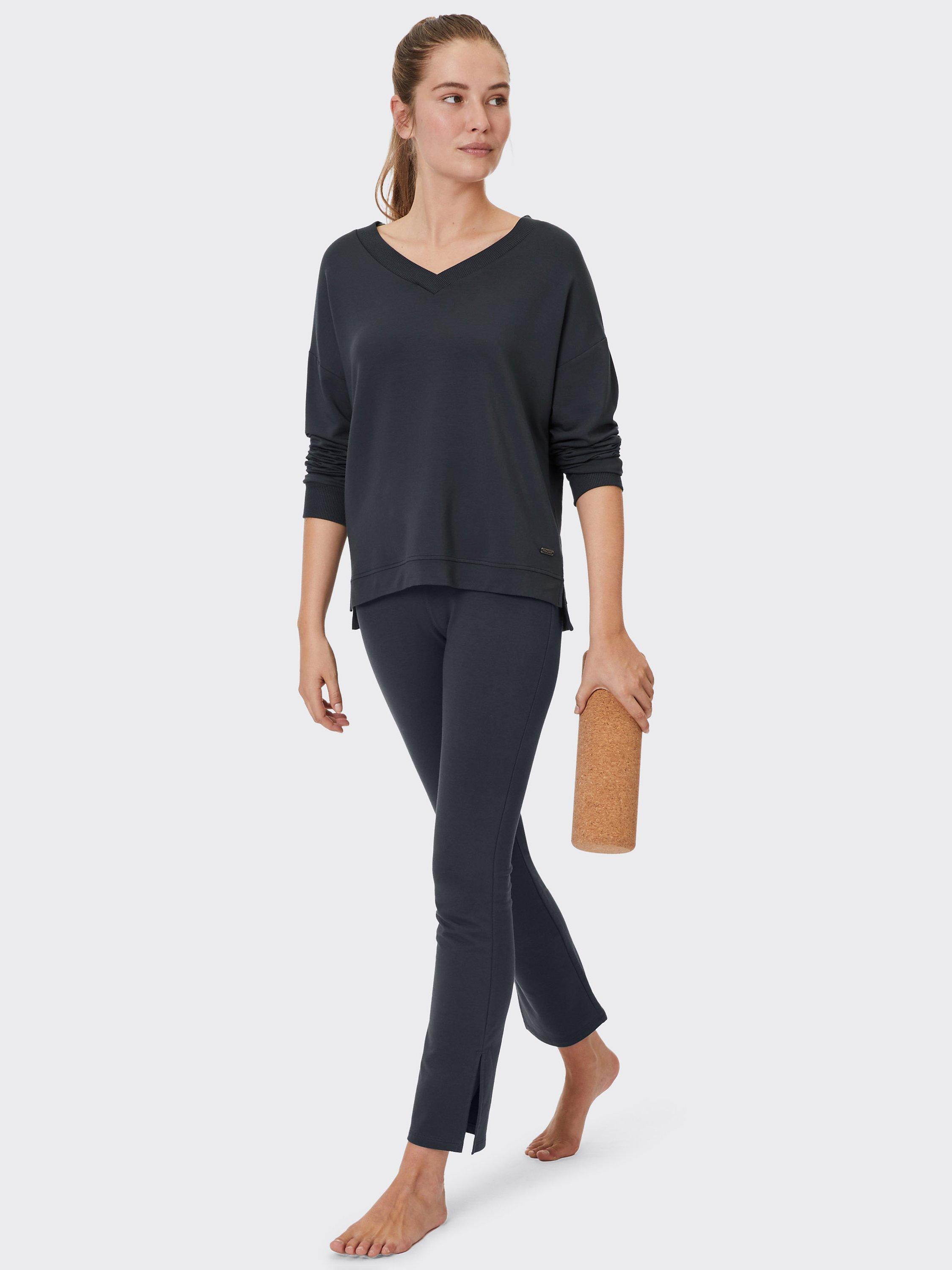 Product image 3 of 7, which shows Venice Beach Maliya V-Neck Sweatshirt, Black Charcoal, XS