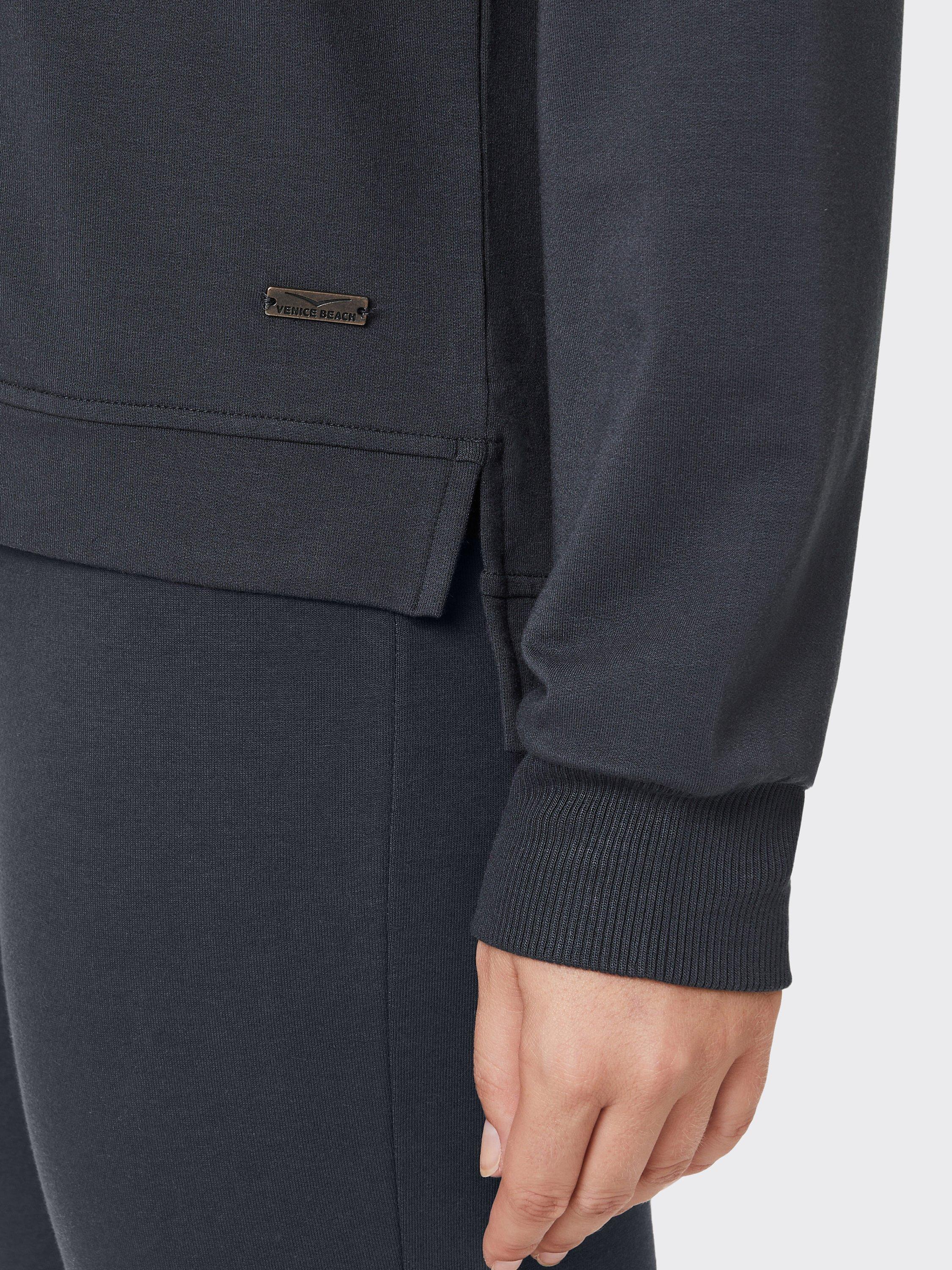 Product image 7 of 7, which shows Venice Beach Maliya V-Neck Sweatshirt, Black Charcoal, XS