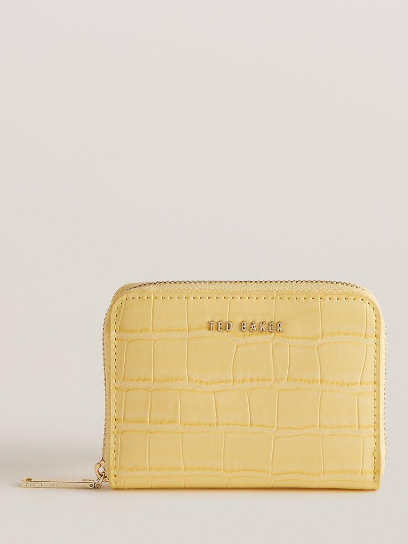 Ted Baker Connii Mini Croc Effect Purse, Yellow, One Size