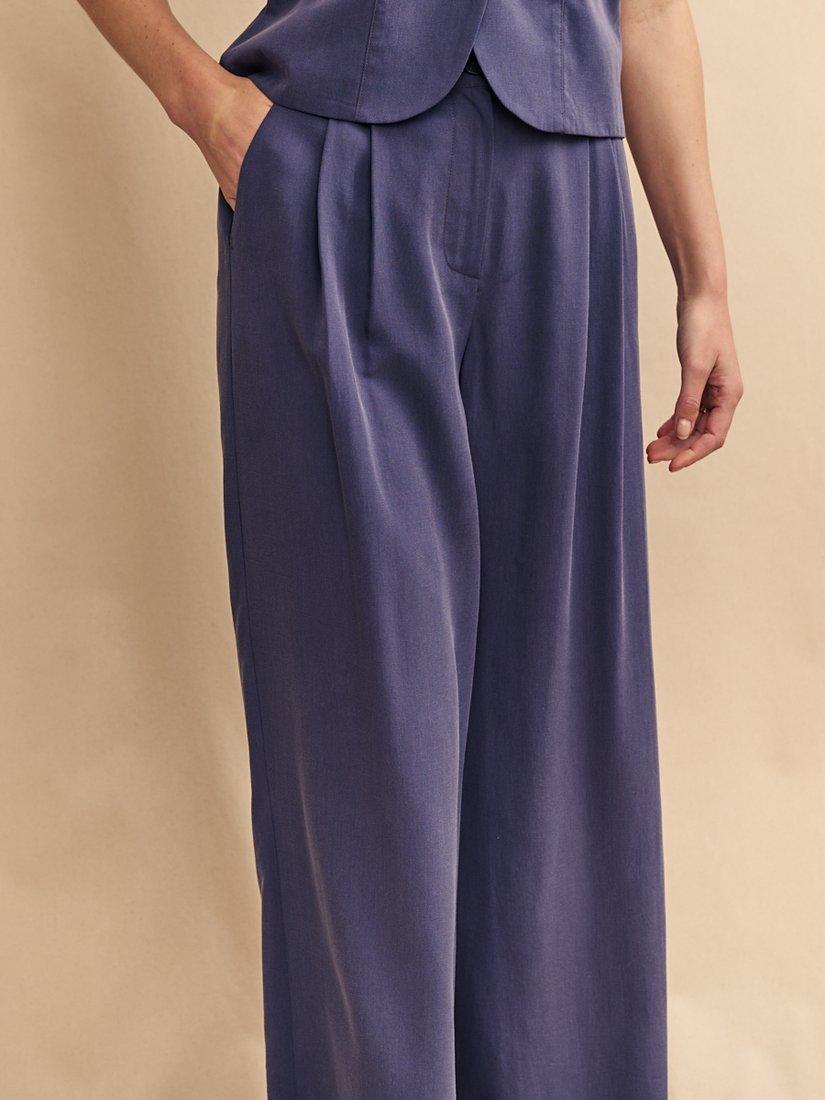 Product image 3 of 5, which shows Nobody's Child Malena Wide Leg Trousers, Blue, 12