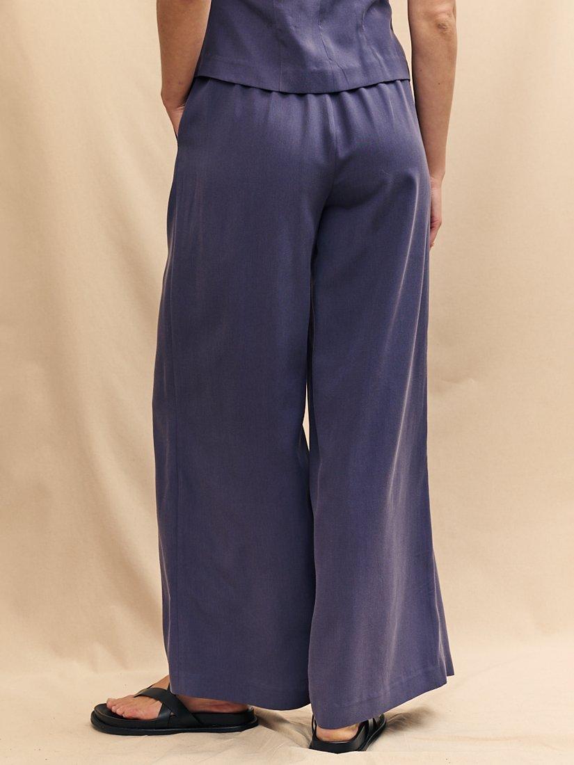 Product image 5 of 5, which shows Nobody's Child Malena Wide Leg Trousers, Blue, 12