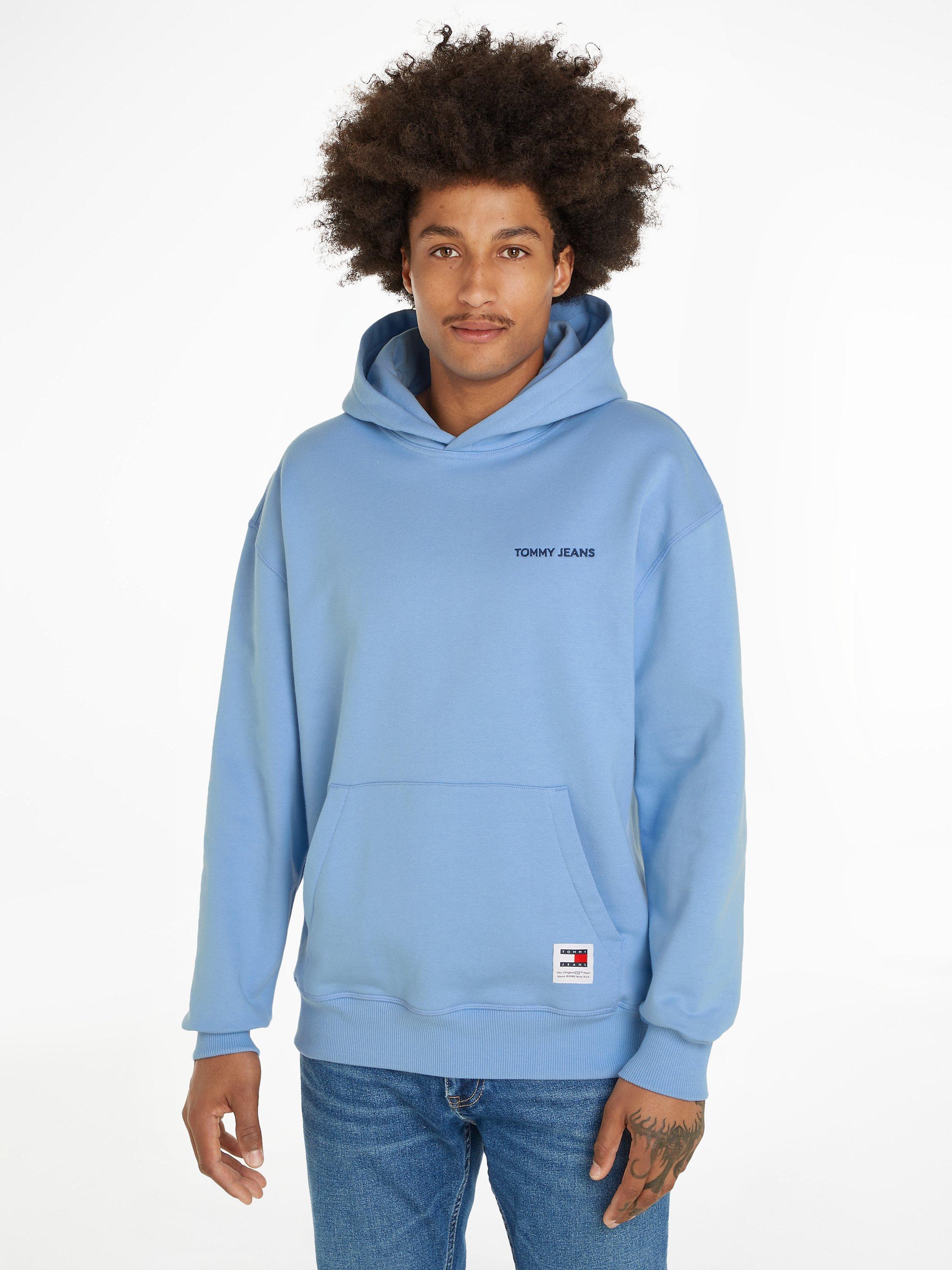 Tommy Jeans Relaxed Cotton Hoodie, Moderate Blue