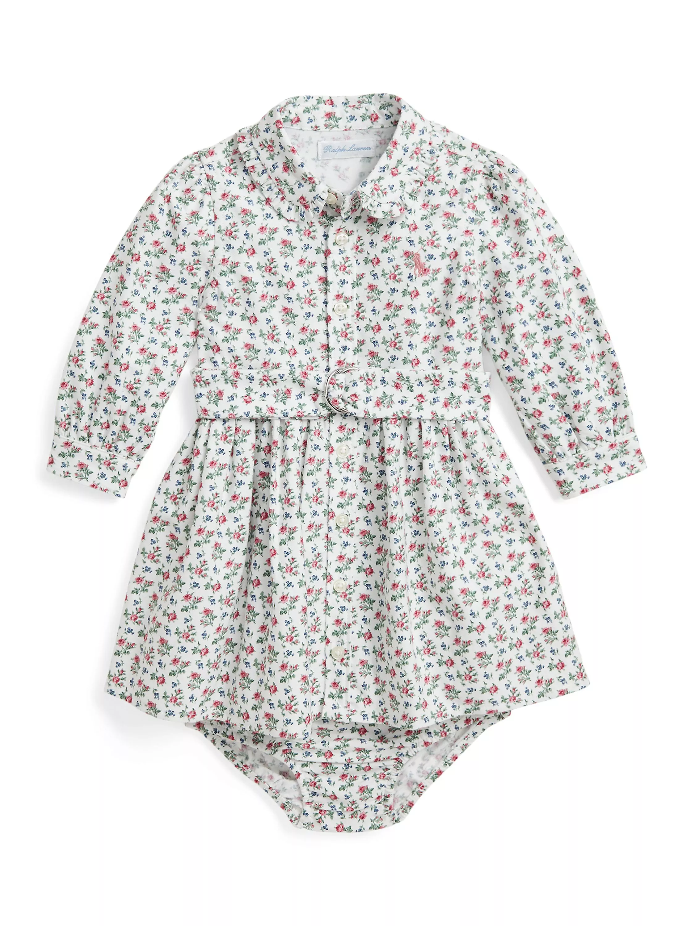 Ralph Lauren Baby Floral Day Dress White Multi