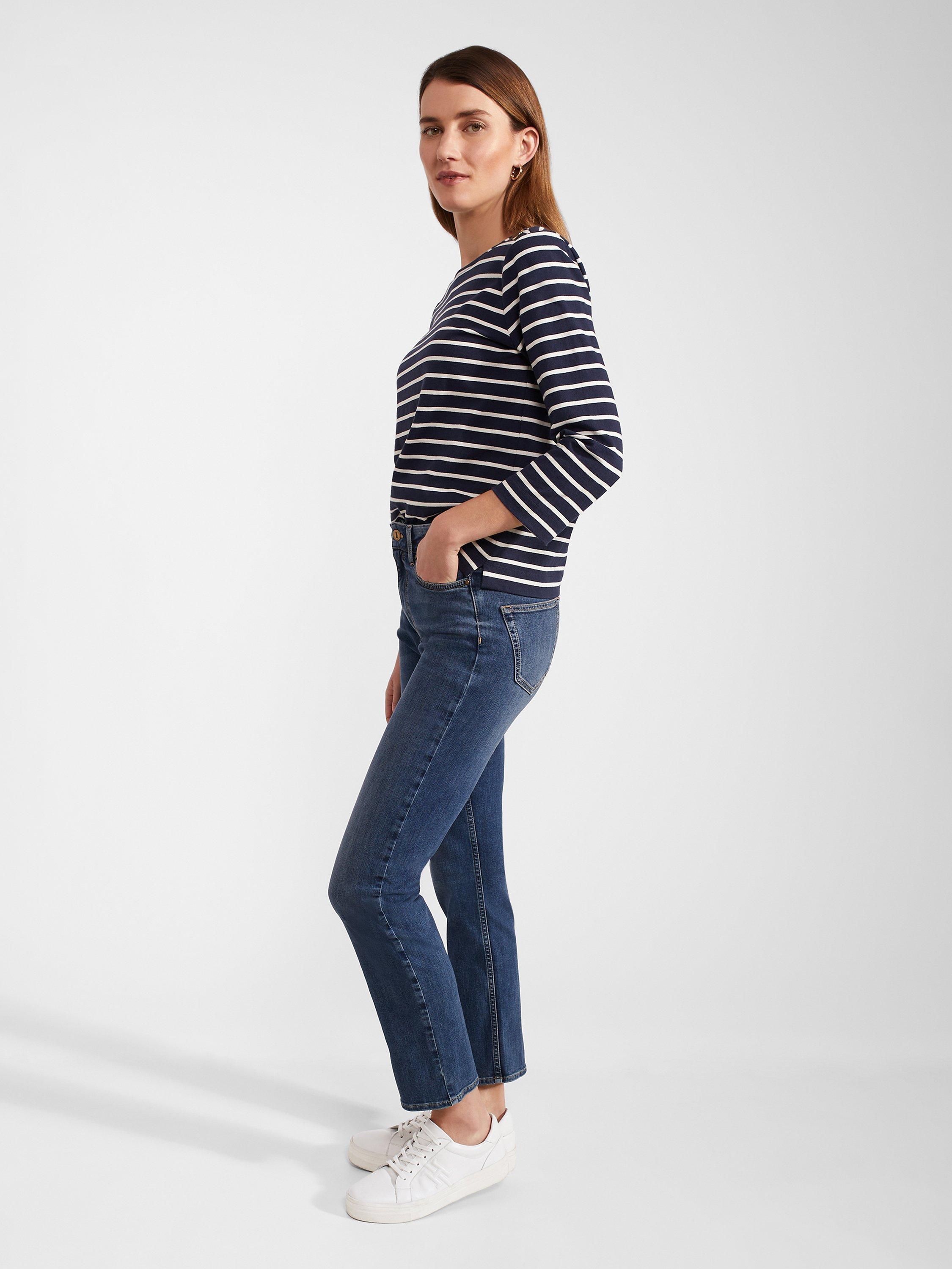Product image 4 of 6, which shows Hobbs Macy Slim Fit Jeans, Mid Wash, 10