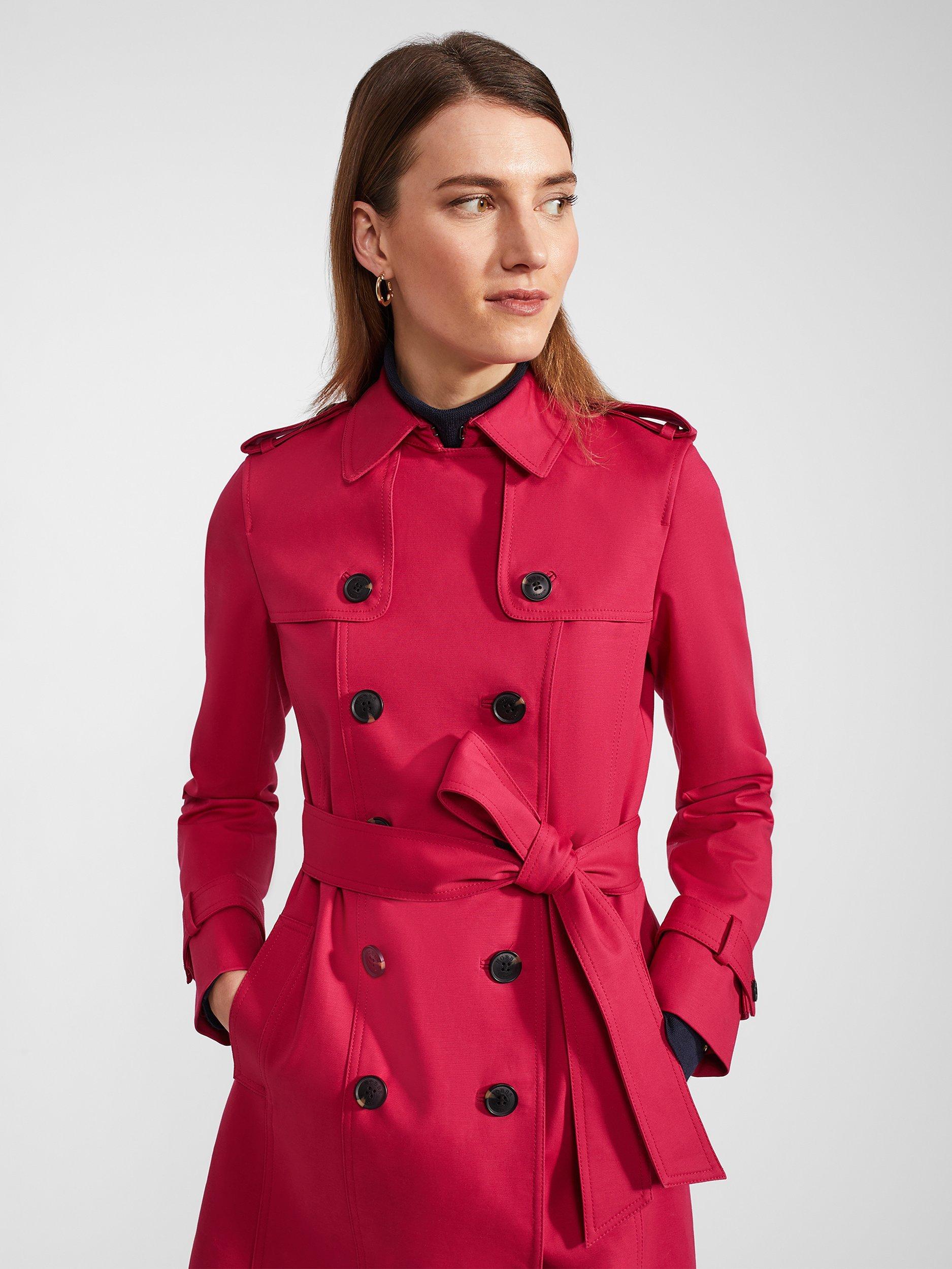 Hobbs pink trench coat hotsell