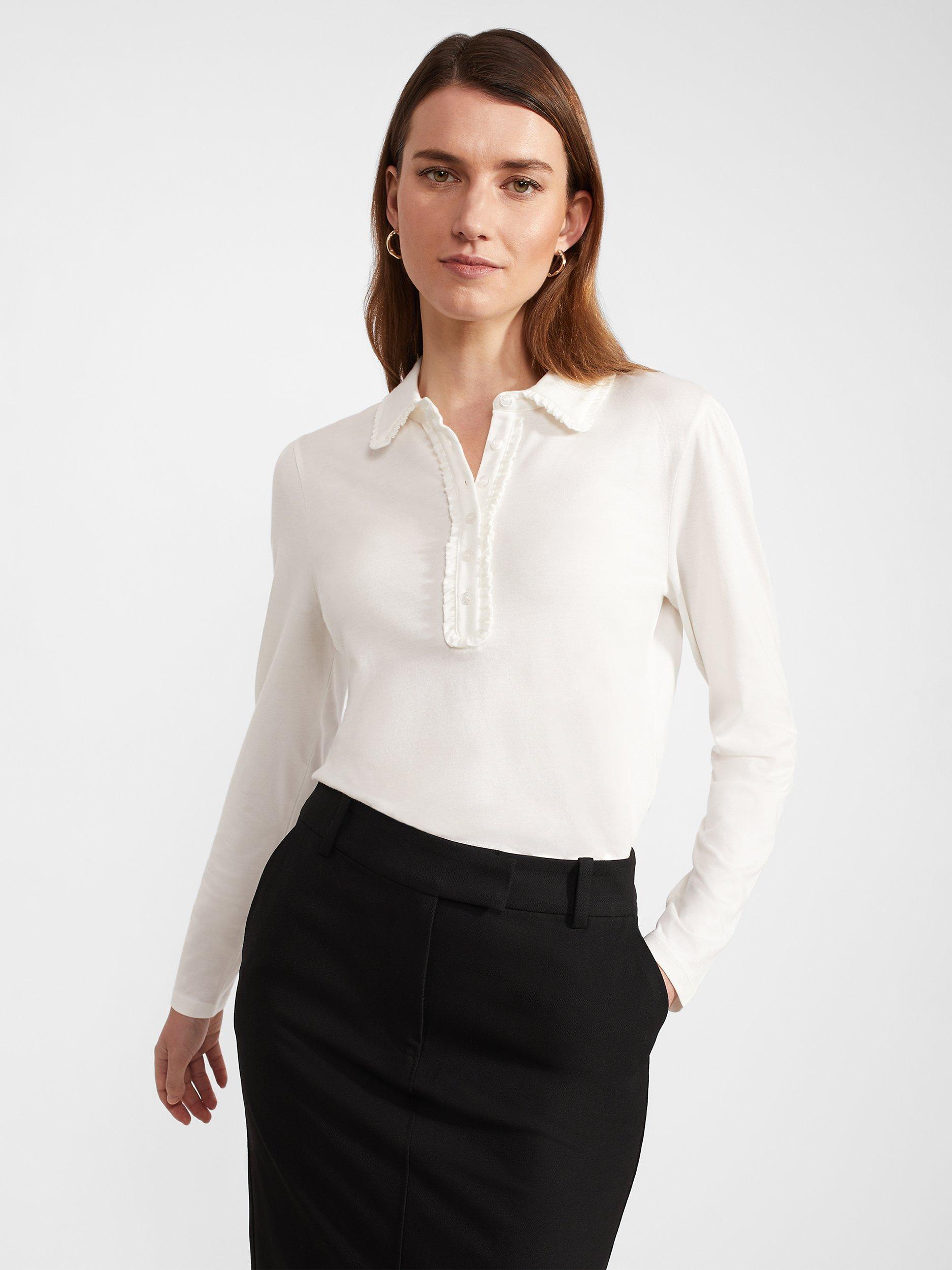 Hobbs Philippa Collared Blouse Ivory