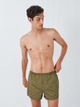 John Lewis Organic Cotton Sateen Bee Print Boxers, Pack of 3, Navy, Green, Black, Green