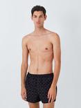 John Lewis Organic Cotton Woven Check & Plain Boxers, Pack of 3, Black