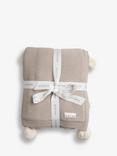 The Little Tailor Pom Pom Baby Blanket, Fawn