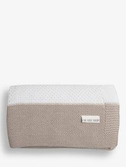 The Little Tailor Stripe Super Soft Textured Cotton Knit Baby Blanket - view 2, Fawn