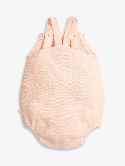 The Little Tailor Baby Cotton Knit Romper - view 2, Pink