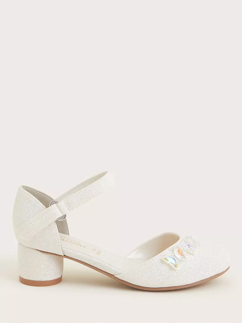 Monsoon Kids Coco Butterfly Two Part Heeled Shoes Ivory