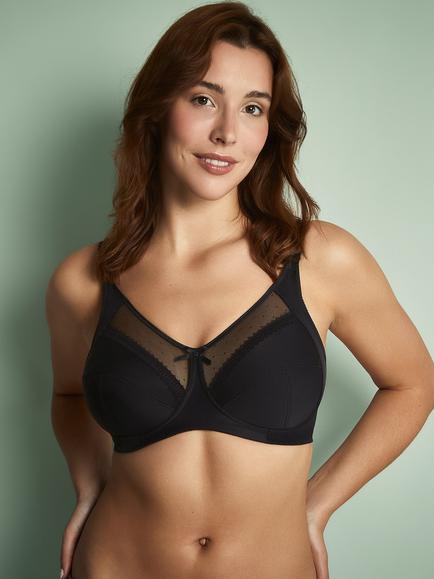Royce Charlotte Fuller Cup Non-Wired Bra, Black