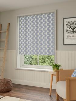 John Lewis Nyra Blackout/Moisture Resistant Roller Blind - view 2, Lake Blue