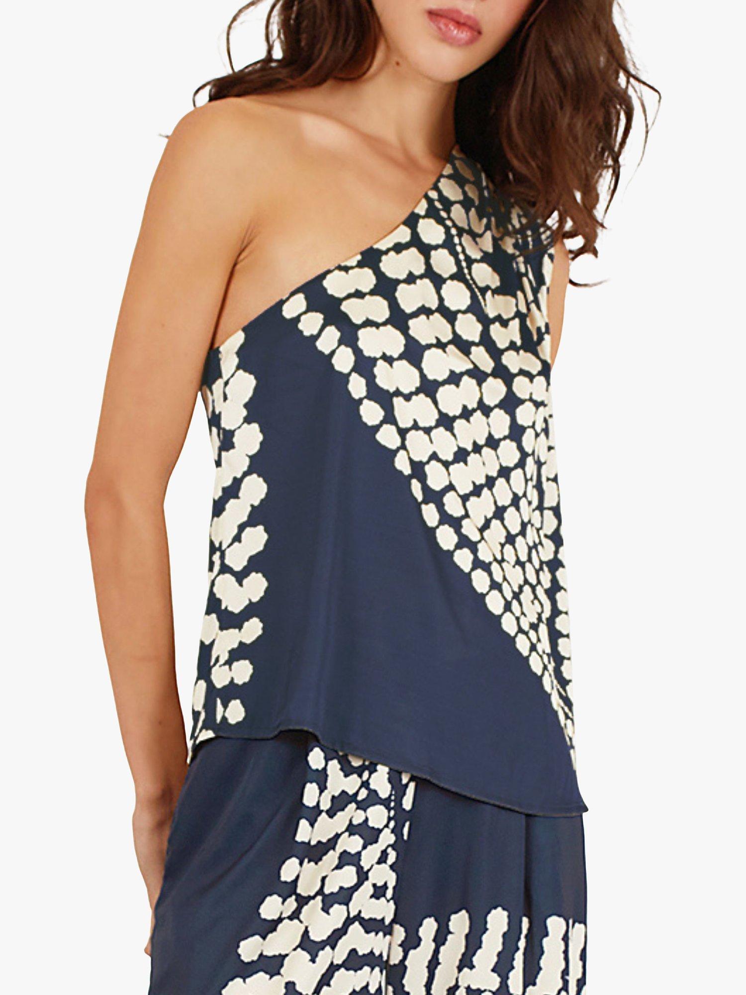Traffic People The Odes Lola Silk Blend Top, Blue