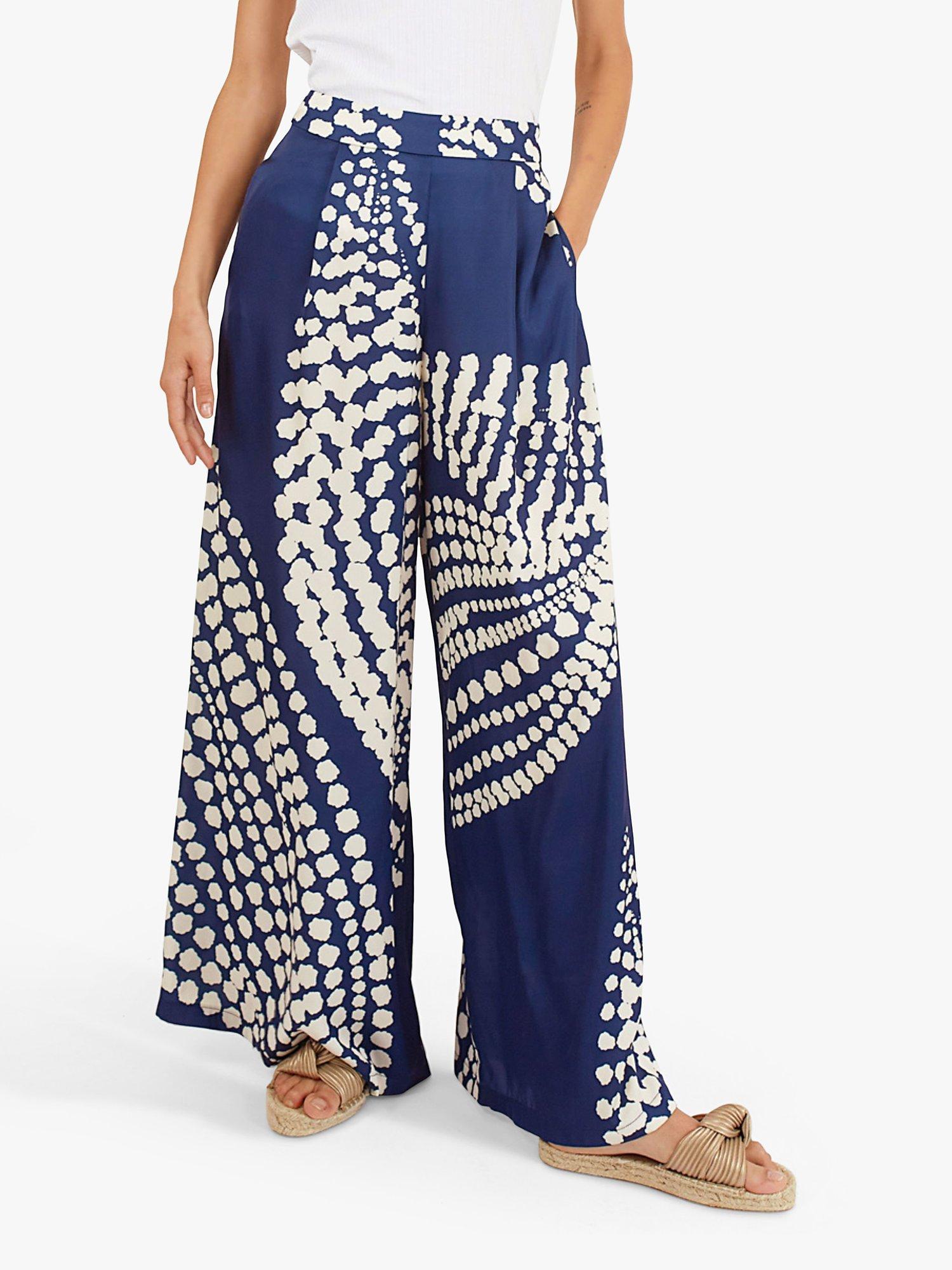 Traffic People The Odes Evie Silk Blend Trousers, Blue