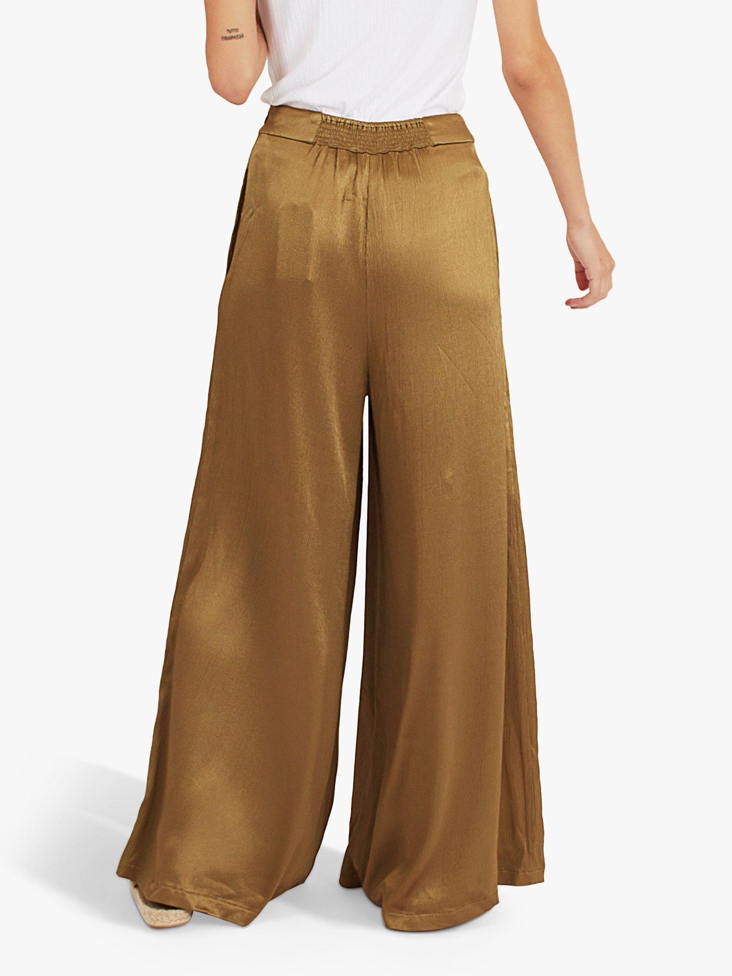 Product image 3 of 6, which shows Traffic People Breathless Evie Wide Leg Trousers, Olive, XS