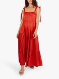 Traffic People Breathless Lily Tiered Maxi Dress, Rust