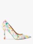 Dune Advert Bubble Print Patent High Heeled Court Shoes, Multi