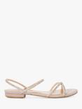 Dune Wide Fit Nightengale Embellished Strappy Sandals, Rose Gold