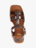 Dune London Loto Leather Square Toe Sandals