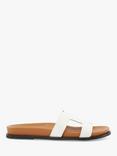 Dune London Loupa Leather Sandals, White