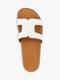 Dune Loupa Leather Sandals, White