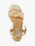 Dune Kastle Metallic Braided Wedge Sandals, Gold