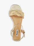 Dune Lastle Metallic Leather Braided Sandals, Gold