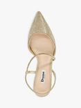 Dune London Competitive Metallic Court Shoes, Bronze