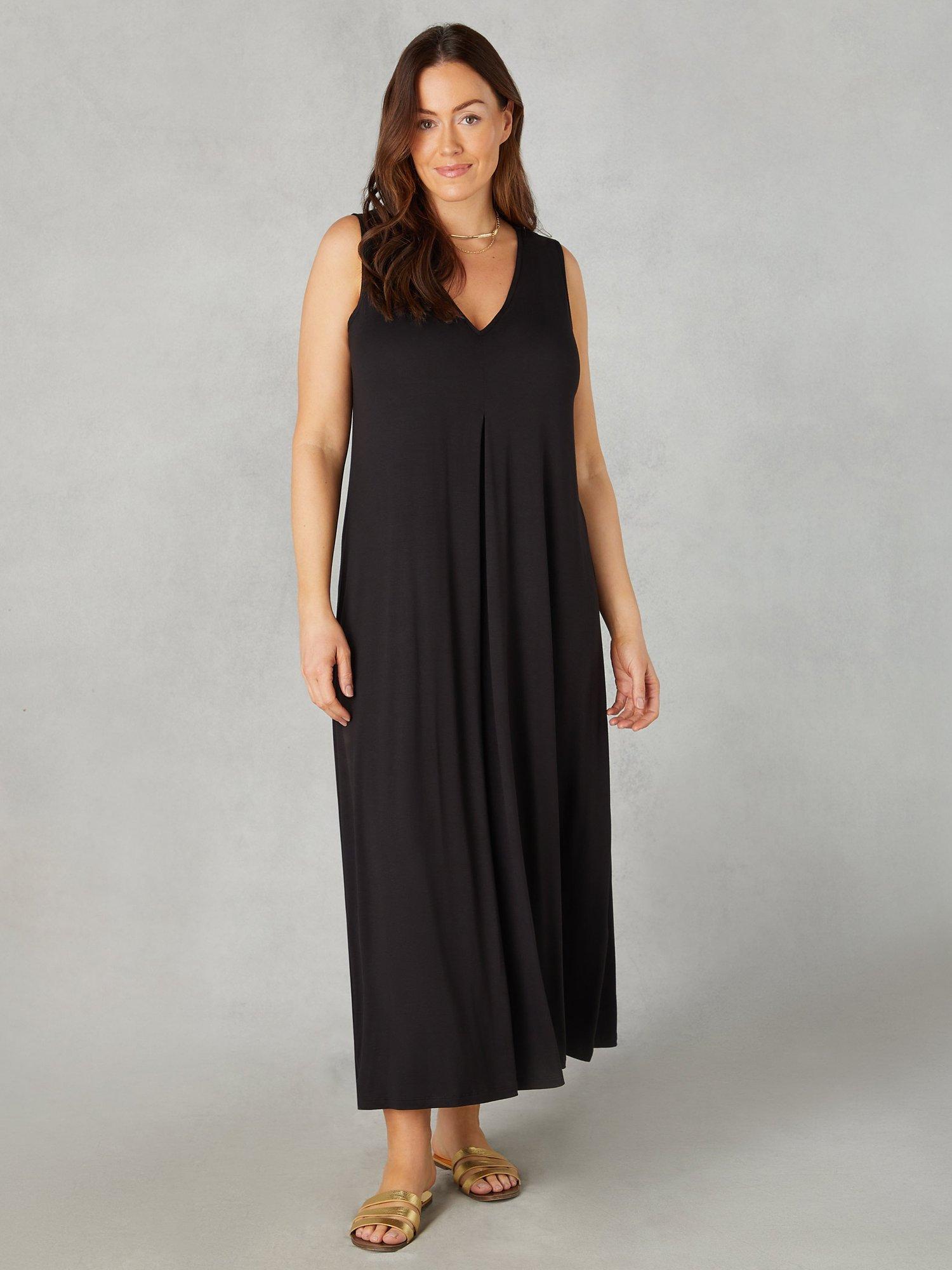 Live Unlimited Curve Petite Jersey Relaxed Maxi Dress Black