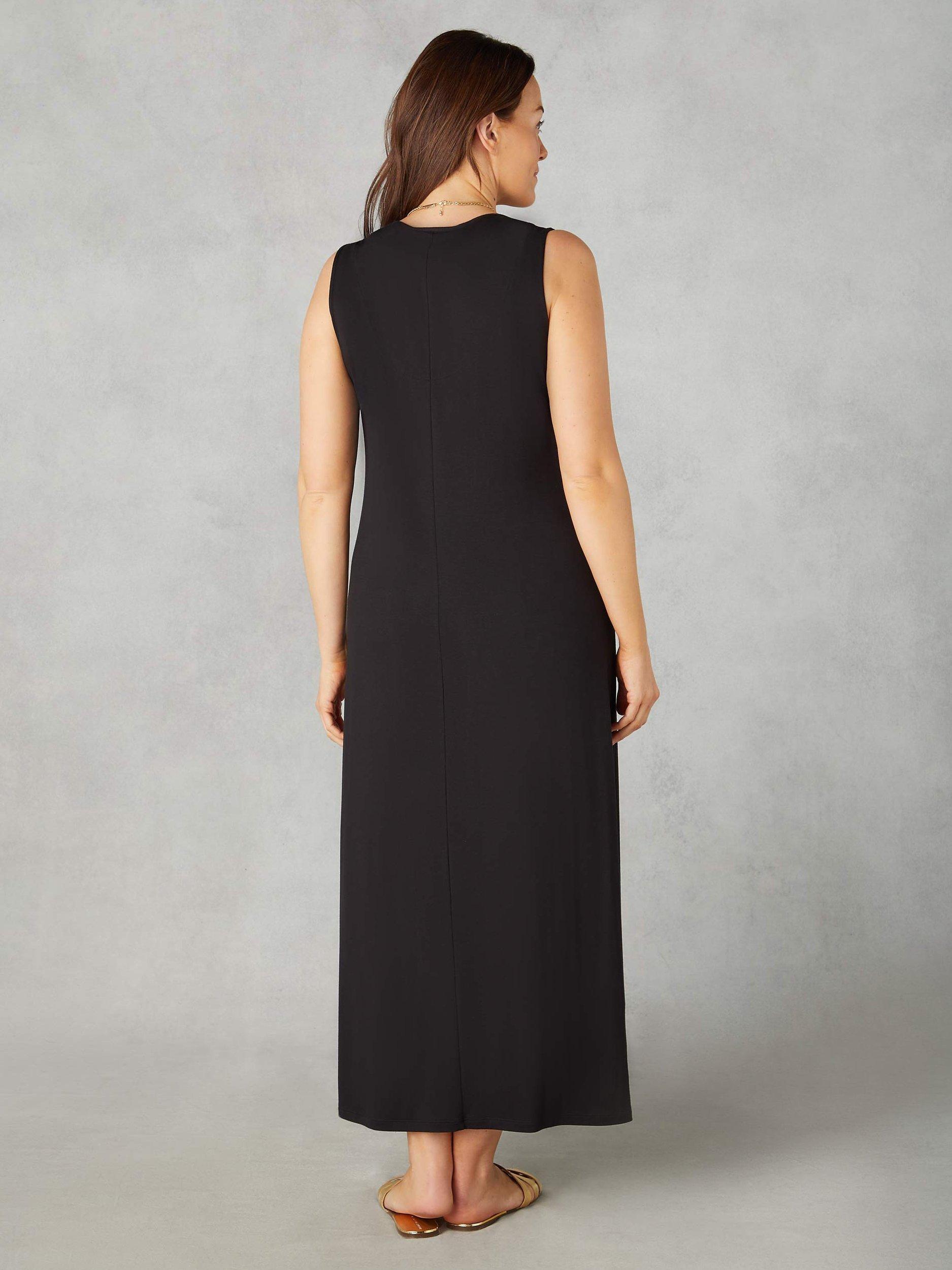Live Unlimited Curve Petite Jersey Relaxed Maxi Dress, Black, 24