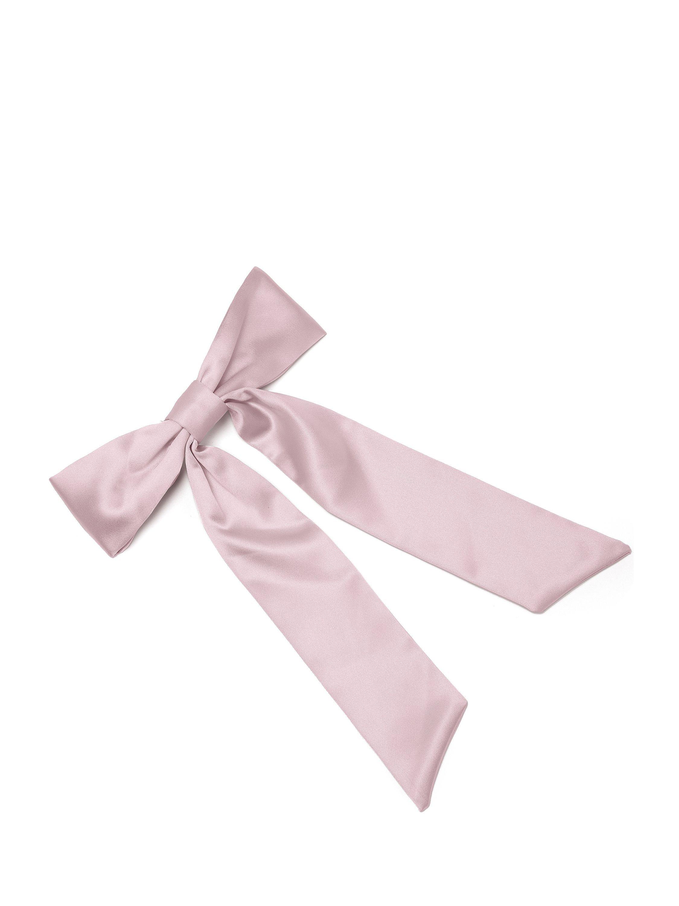 Product image 2 of 2, which shows Rewritten Satin Hair Bow, Rose Pink, One Size