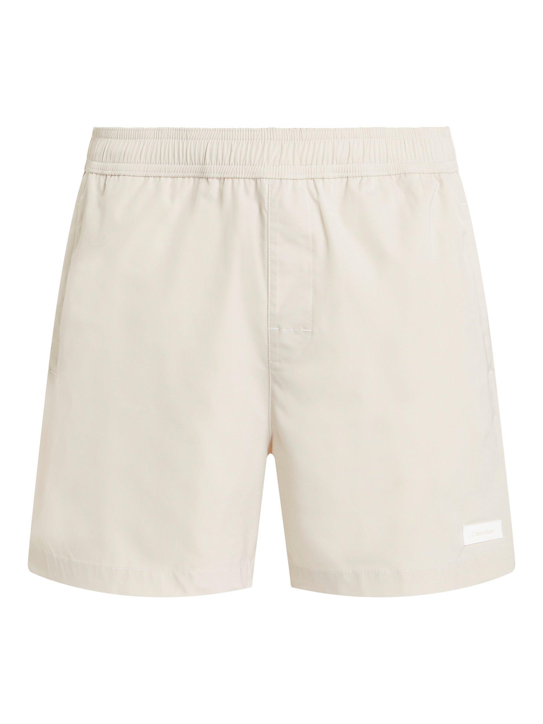 Calvin Klein Double Waistband Swim Shorts, Stony Beige