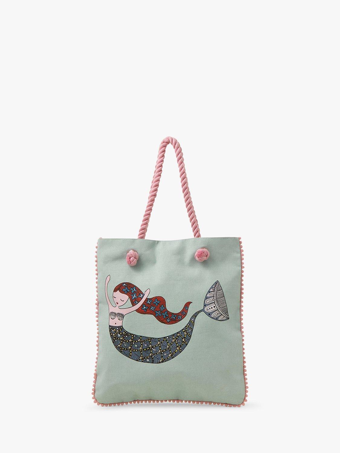 Angels by Accessorize Kids' Mermaid Graphic Shopper, Blue