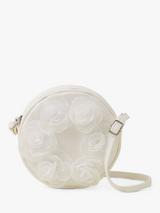 Angels by Accessorize Kids' Organza Flower Round Bag, Ivory