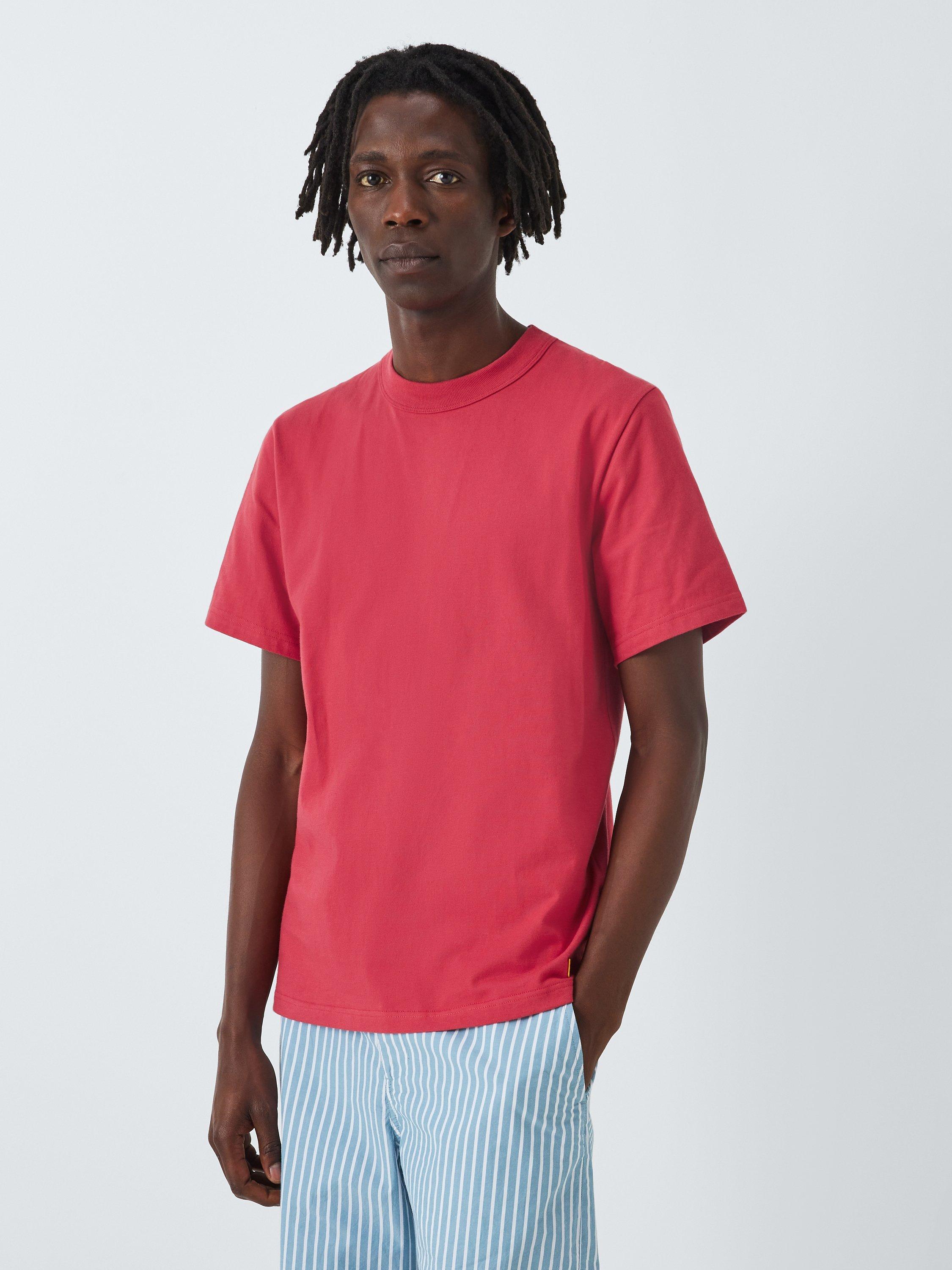 Armor Lux Heritage Cotton Crew Neck T-Shirt, Cardinal