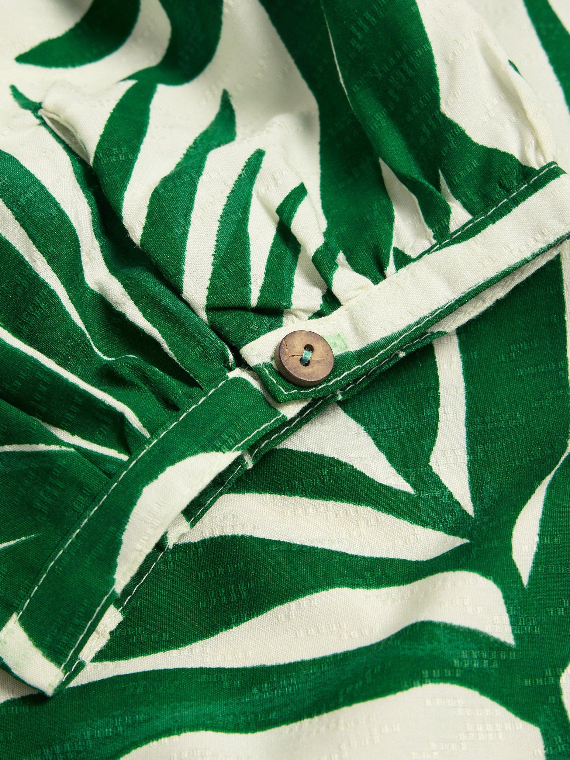Product image 6 of 7, which shows White Stuff Elisa Abstract Print T-Shirt, Green, 6