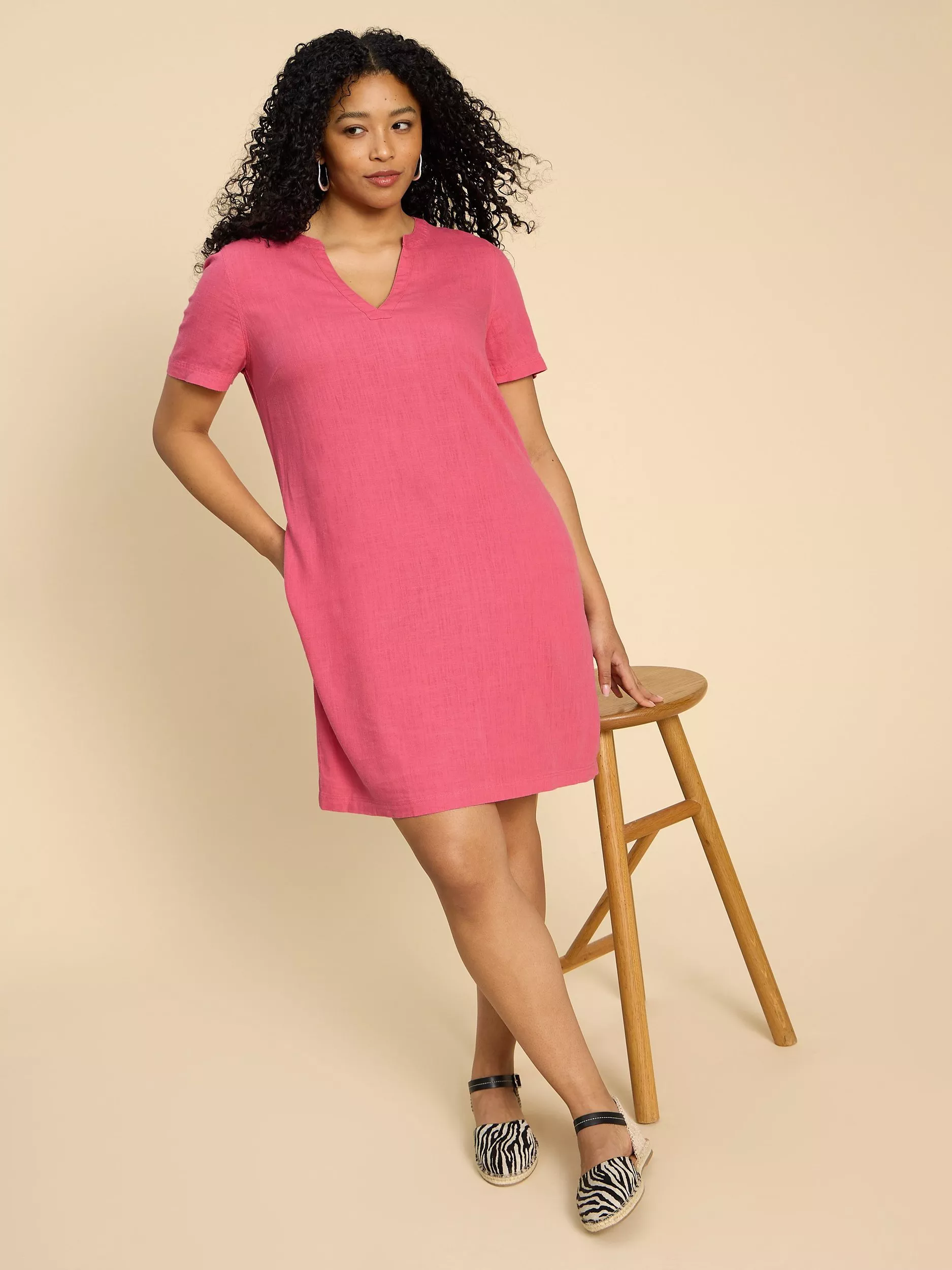 White stuff casa linen dress sales